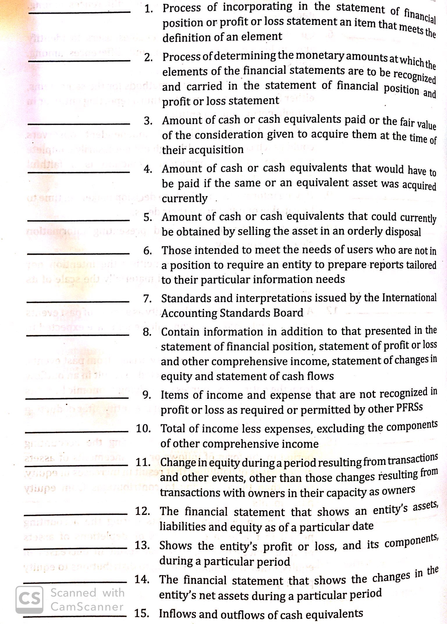 Homework help: Please identify the term being described. 1. Process of incorporating