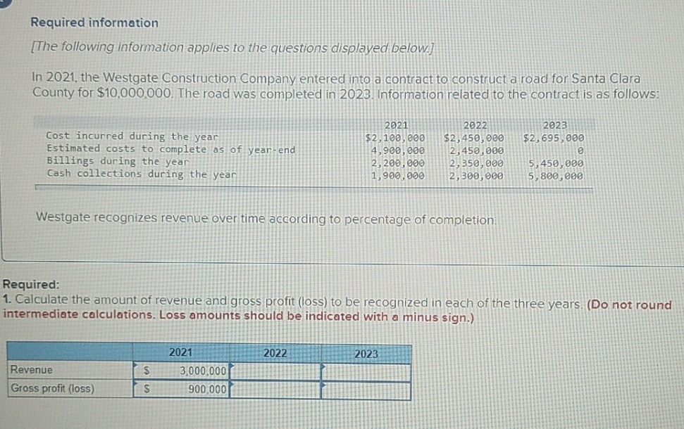 intermediate accounting 1. please show work. Required information [The following information applies