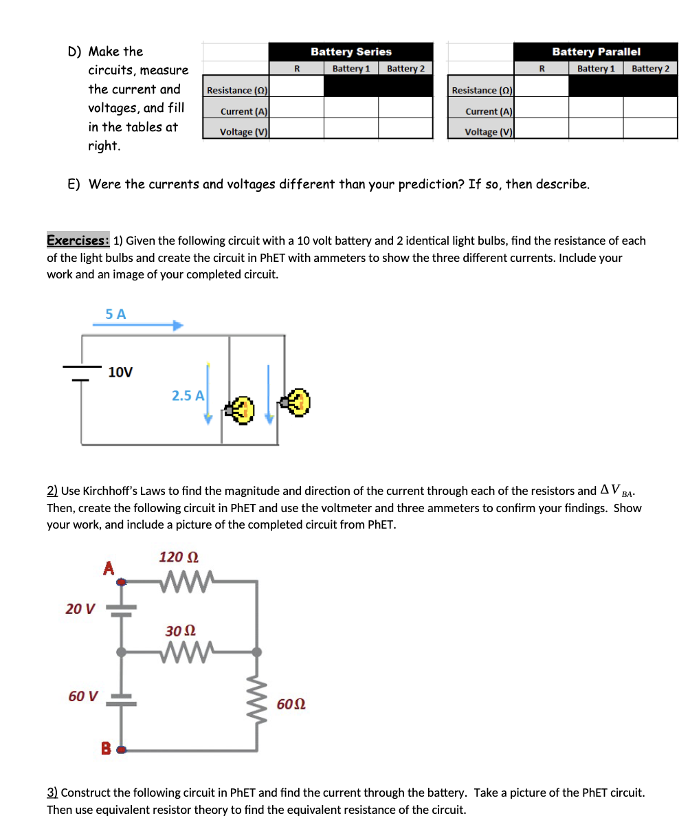 use the variety of circuit parts on the left side of the