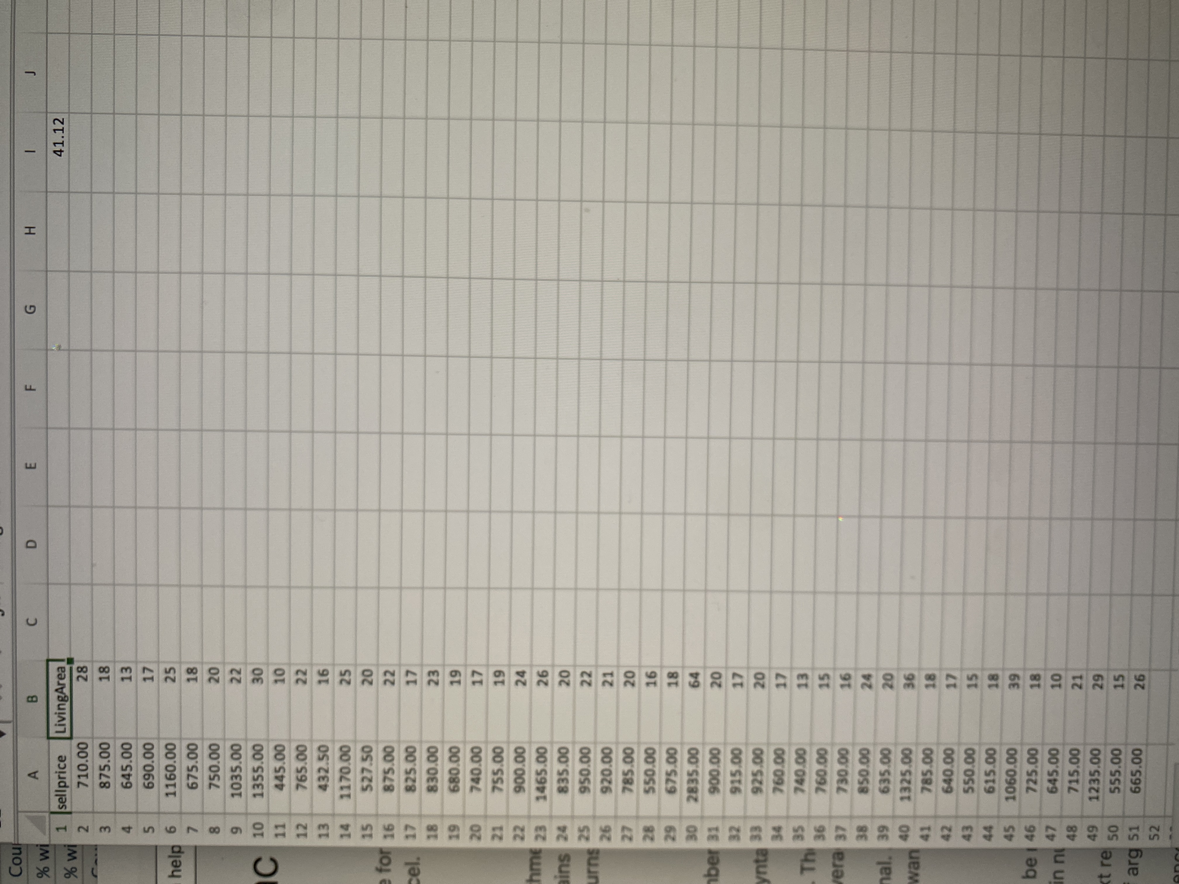 Using SPSS, Base on the given data change the variable sale price