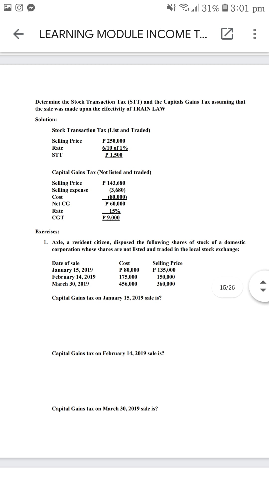 Hi I need help on what is the answer for this taxation