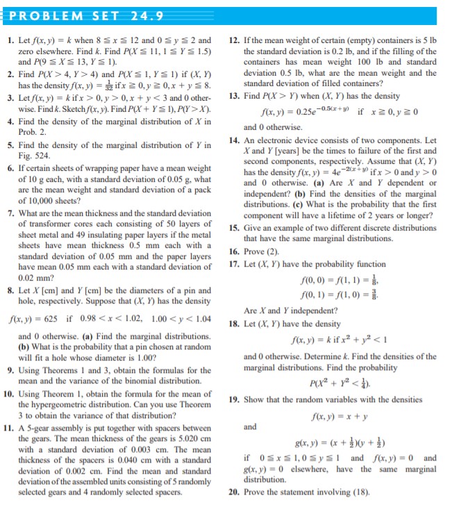 please do questions 2, 4 and 6. PROBLEM SET 24.9 1. Let