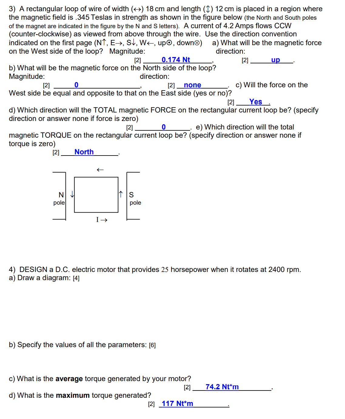 #3 3123/22 Dr. Holmes NAME Key DO ALL EIGHT PROBLEMS. THE WORTH
