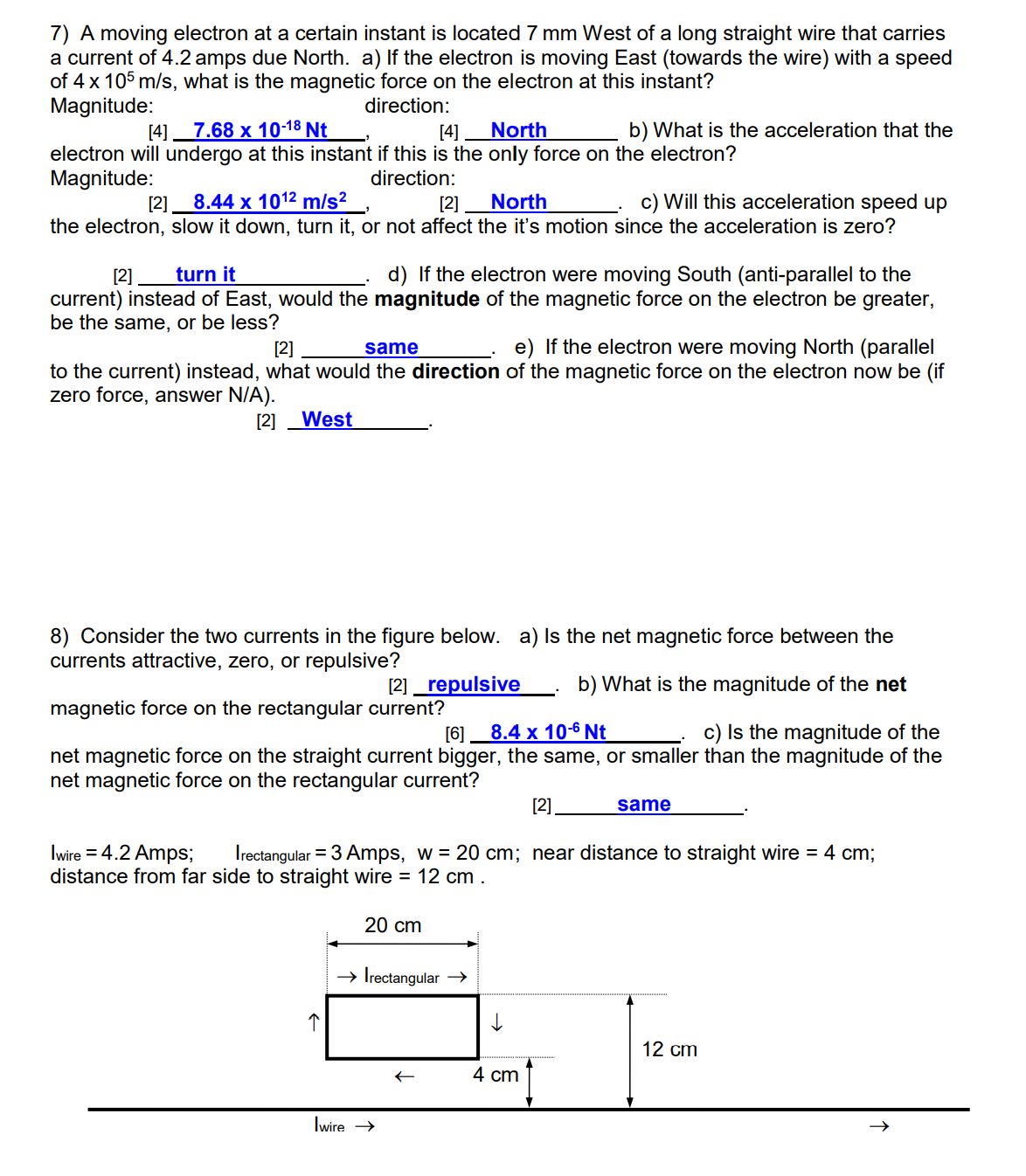 THE ANSWER. SHOW YOUR WORK FOR PARTIAL CREDIT. IN ALL CASES INVOLVING