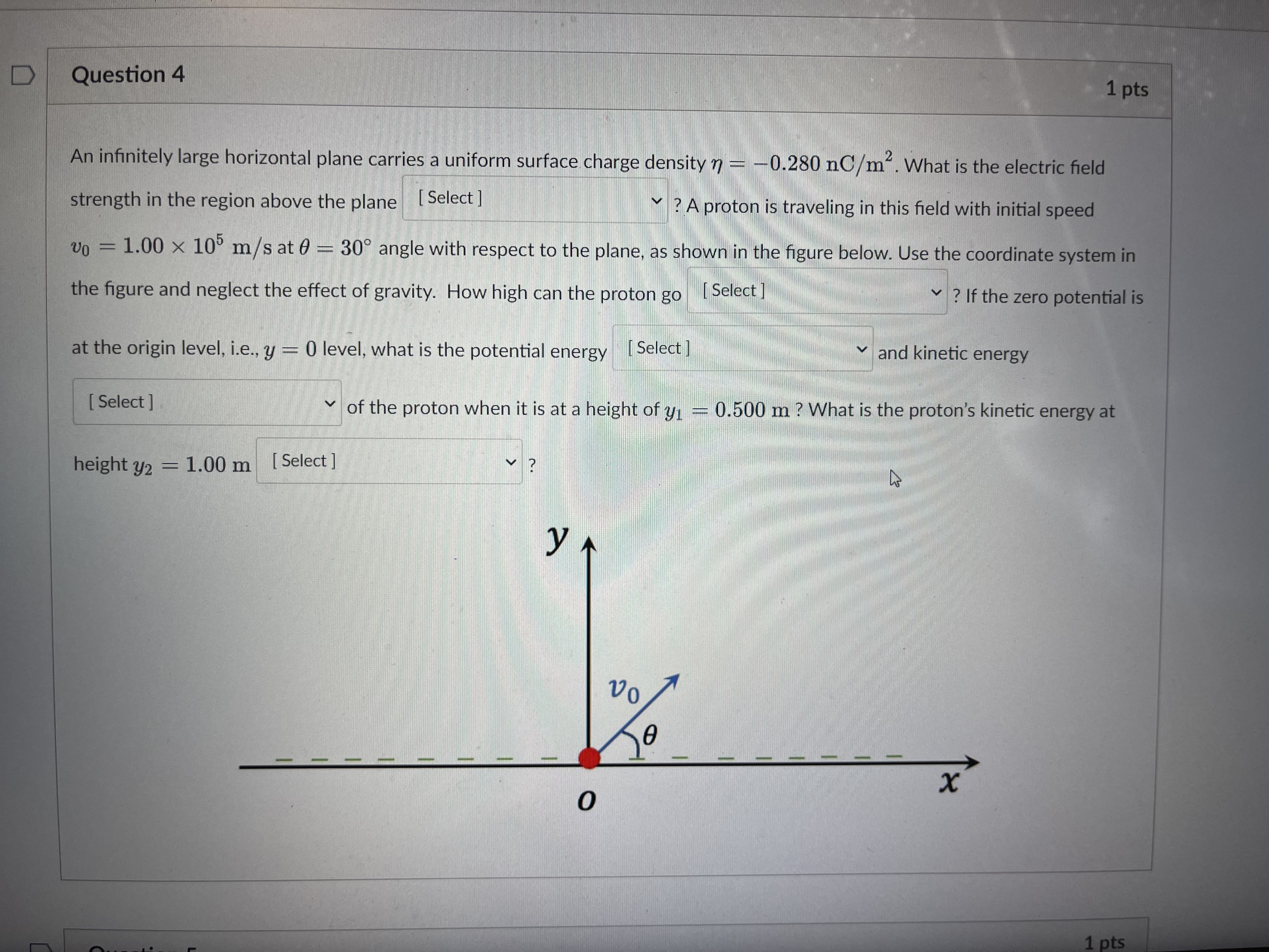First choice must have unit N/C. Second choice must have unit m.