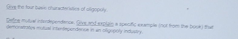 define mutual interdependence. give and explain a specific example that demonstrates mutual