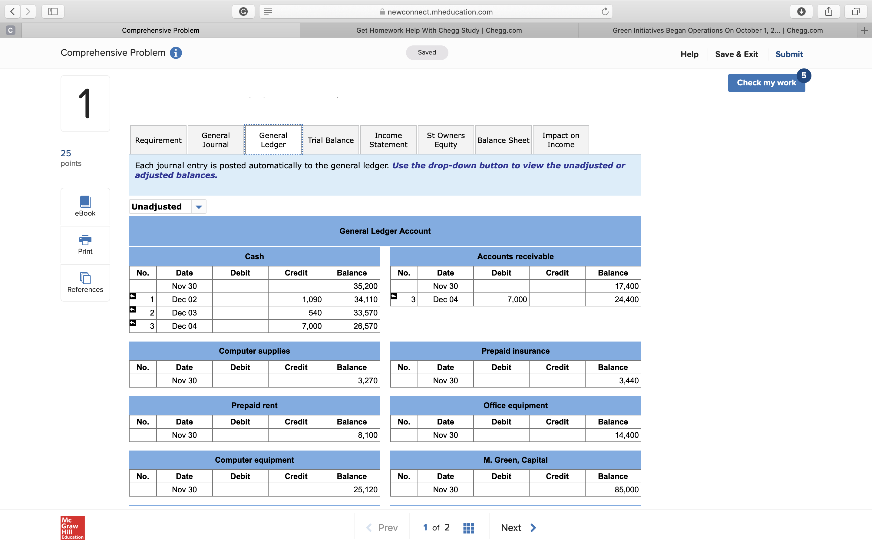 of mall advertising costs. points Dec. 3 Paid $540 cash for minor