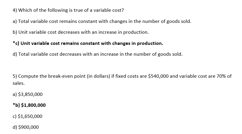 Hi! each question below has answer (Bold). Could you please explain me