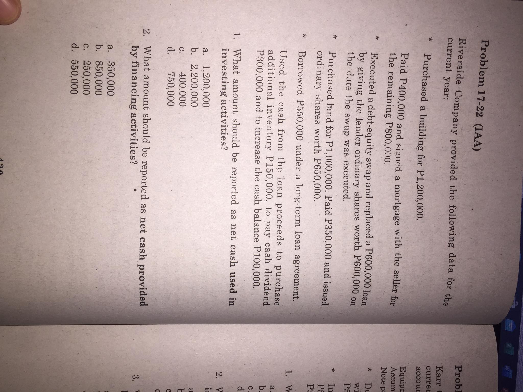 a. 4,950,000 1,050,000 1,290,000 310,000 Problem 17-13 (AICPA Adapted) Kresley Company reported