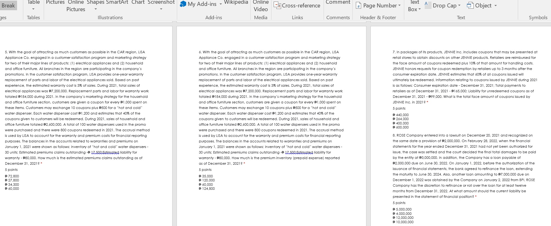 How to solve problem 5, 6, 7 and 8 Break Table Pictures