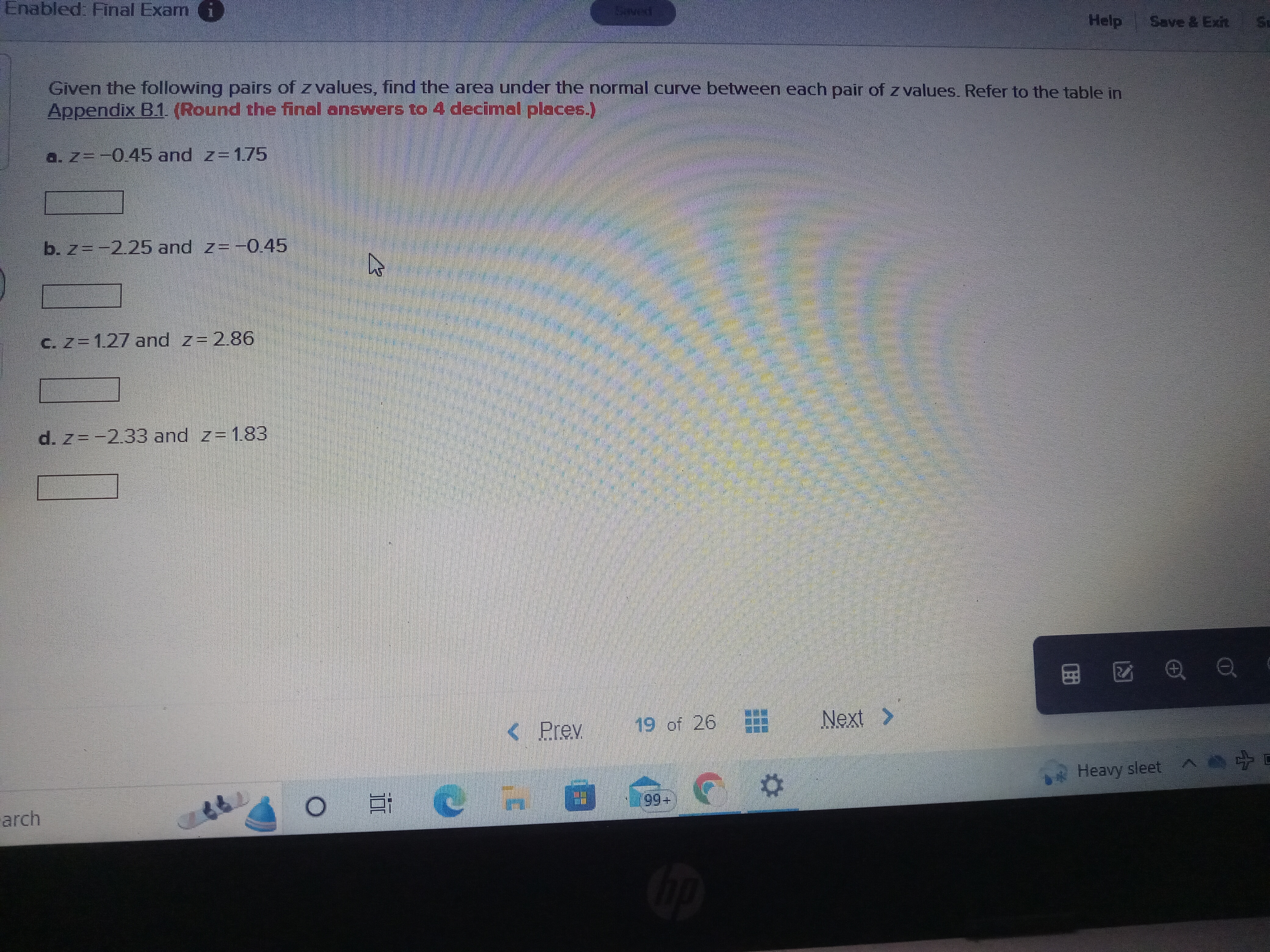  Enabled: Final Exam i Help Save & Exit Given the following