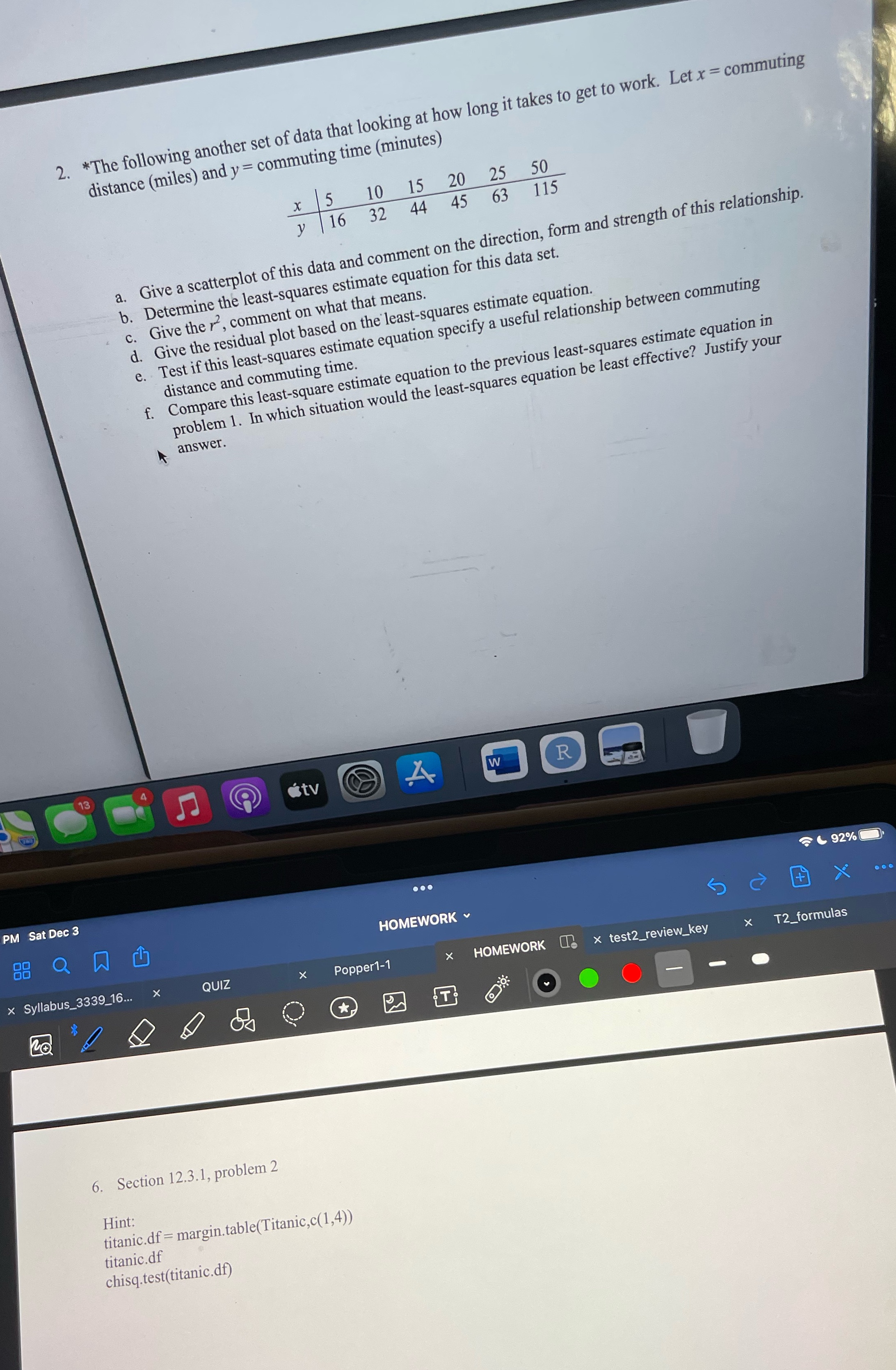 I need help on Question Number 6 , but we need to