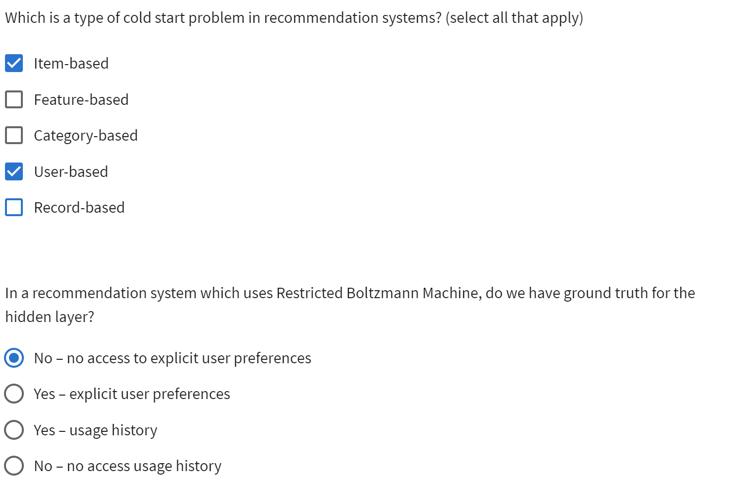 systems? (select all that apply) How to determine features for a new
