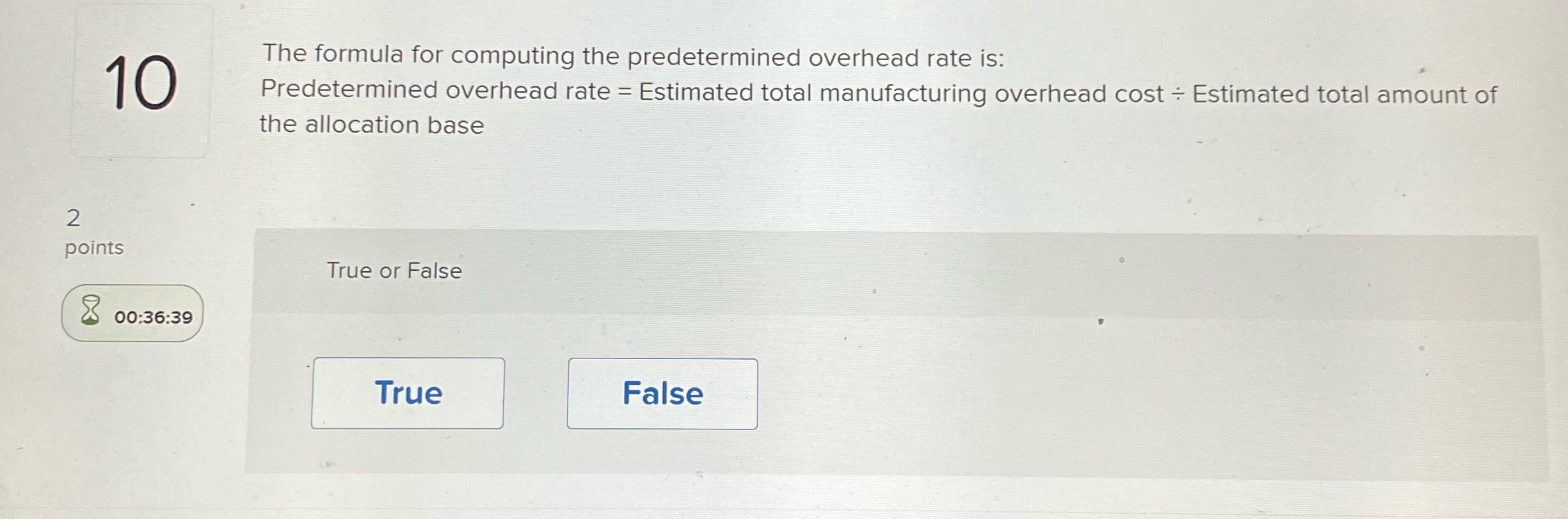  The formula for computing the predetermined overhead rate is: 10 Predetermined
