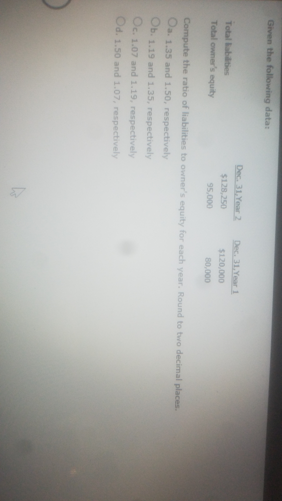 How do I find the equation and answer Given the following data: