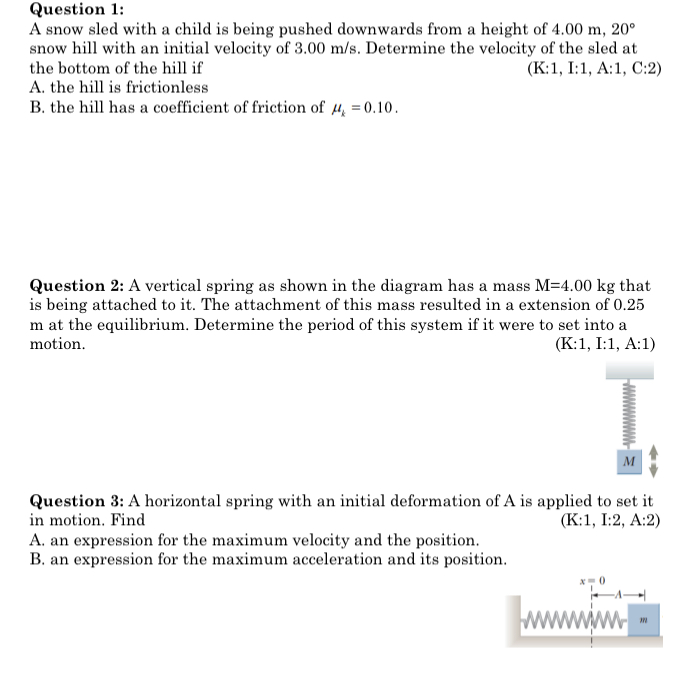 initial velocity of 3.00 m/s. Determine the velocity of the sled at