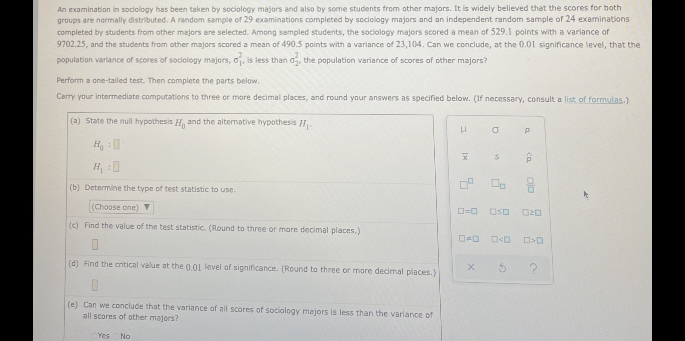 Last part E is a yes no question little bit cut off