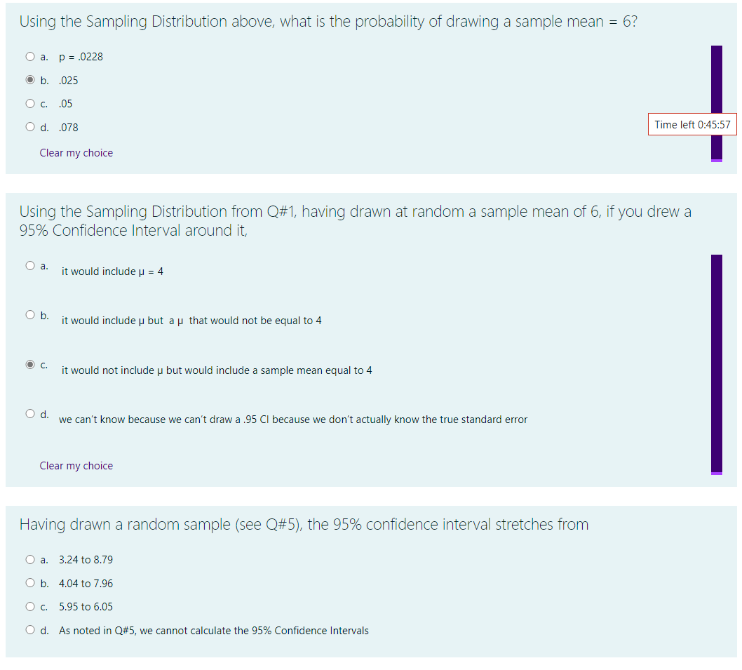 based on a sample of two scores. These were drawn from the