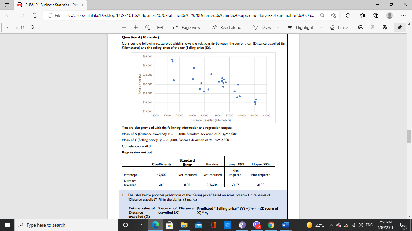 of II BLISS IOI Business Statistics - X C G) File Type