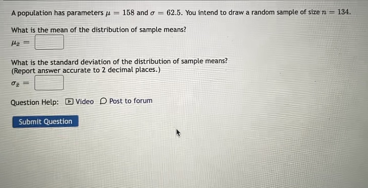  A population has parameters & = 158 and o = 62.5.