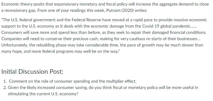 Economic theory posits that expansionary monetary and fiscal policy will increase the