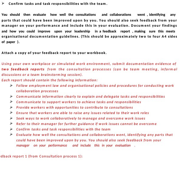 evaluate how well the consultations and collaborations went , identifying any parts