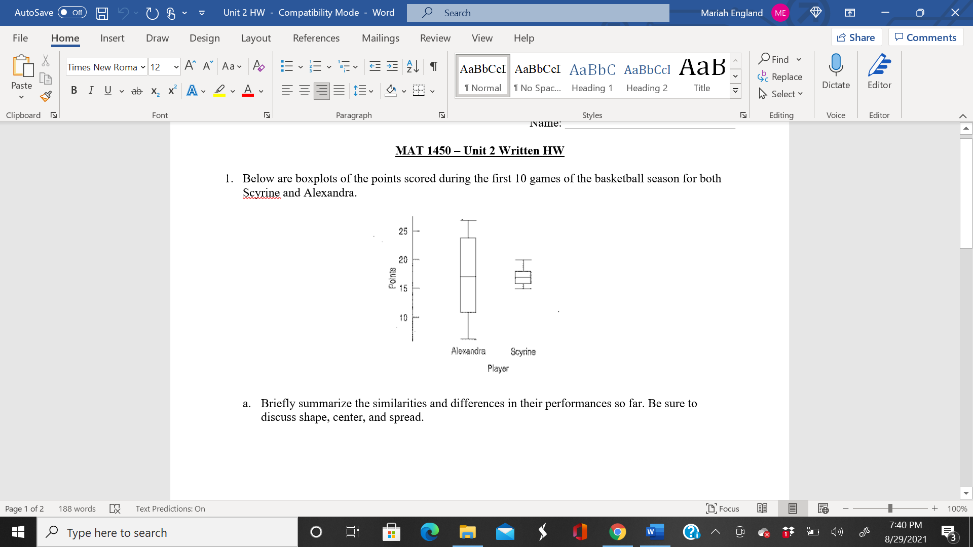 AutoSave O Off ) B Unit 2 HW - Compatibility Mode