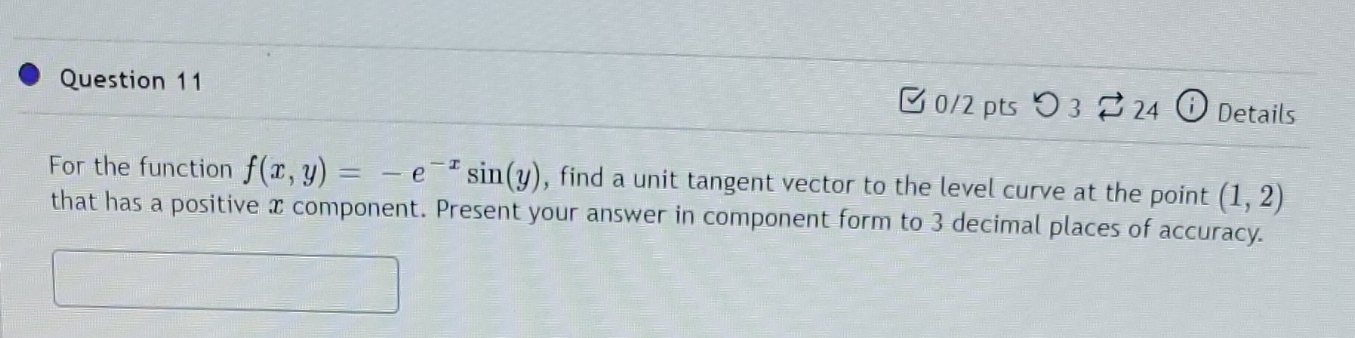 11 please show work . Question 11 0/2 pts 9 3 24