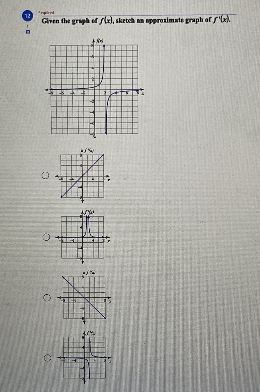 down: (-1, 1)8 Required Given the graph of f"(x), sketch a possible