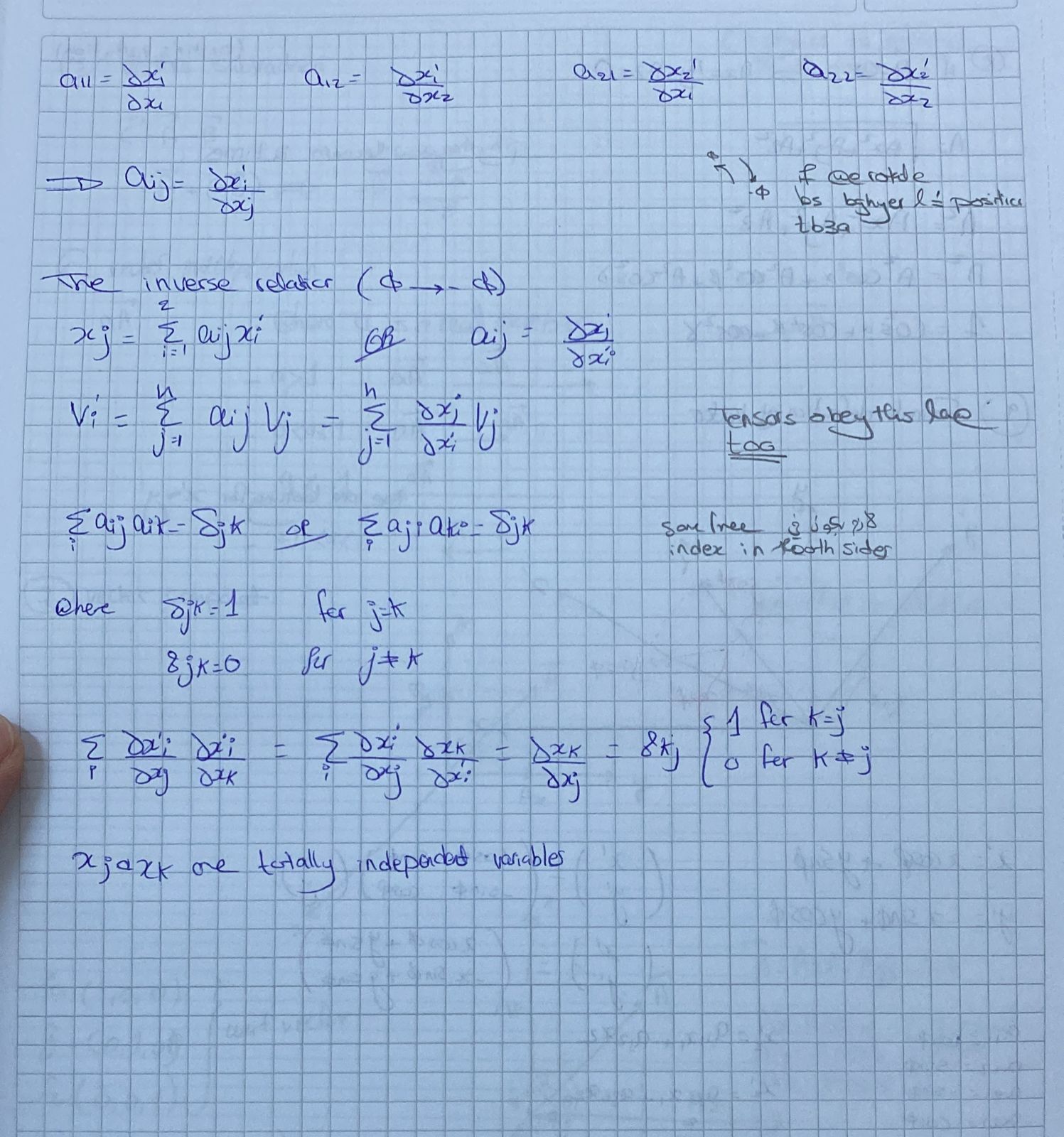 are linearly dependent. (25p)( einstin's notation ) Axt Ay = AZ= 0
