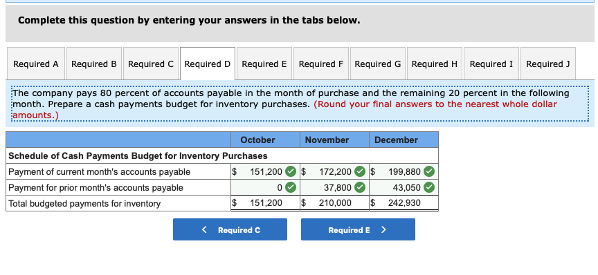 The company desires to maintain a minimum ending inventory equal to 10
