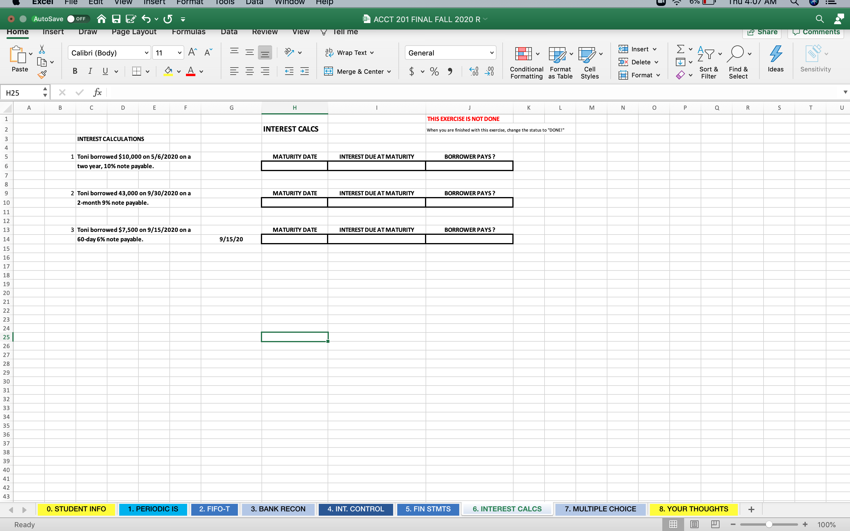 I don't get this problem AutoSave OFF ACCT 201 FINAL FALL