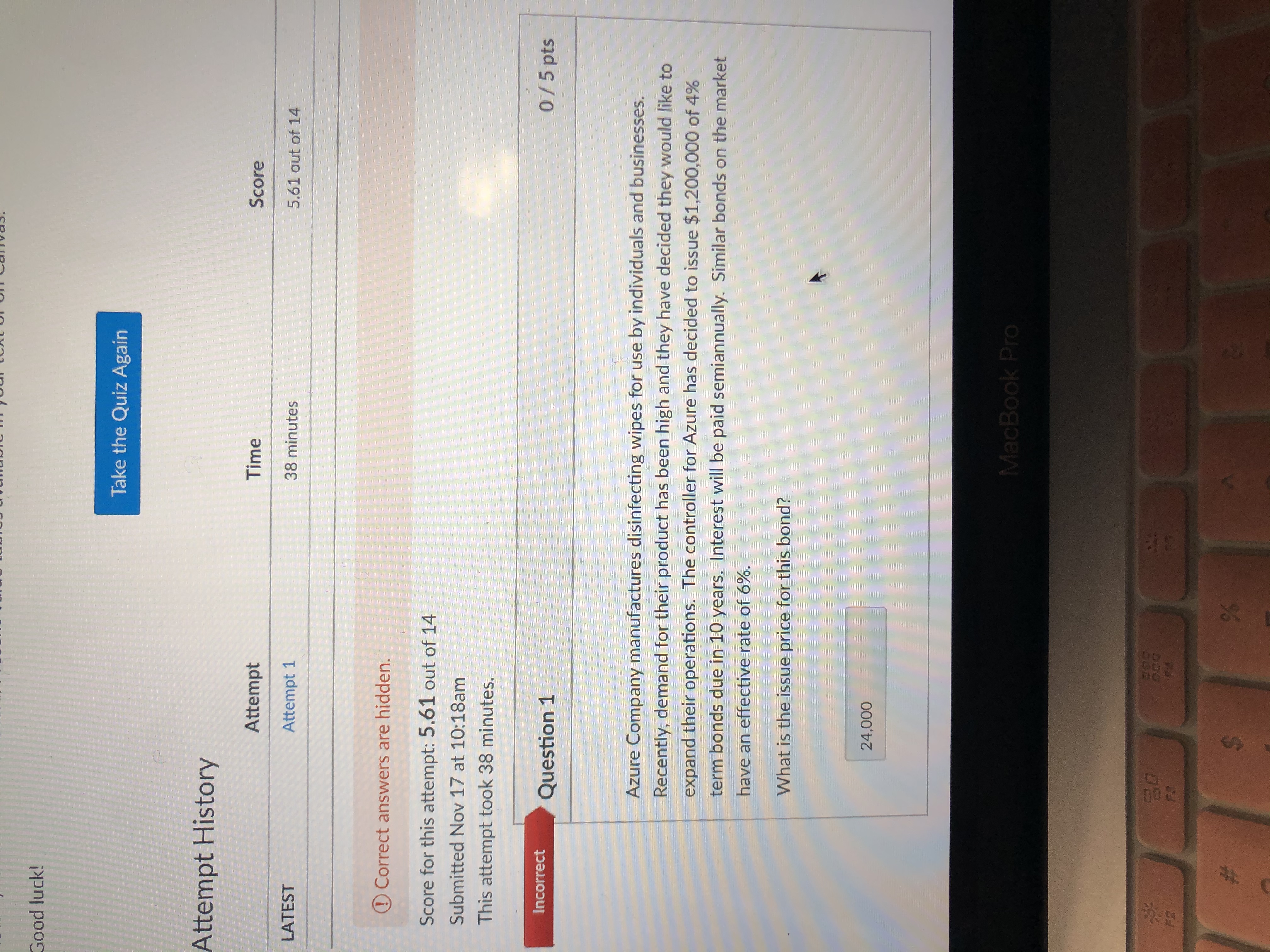 The $24000 is incorrect for this problem I can't figure out what