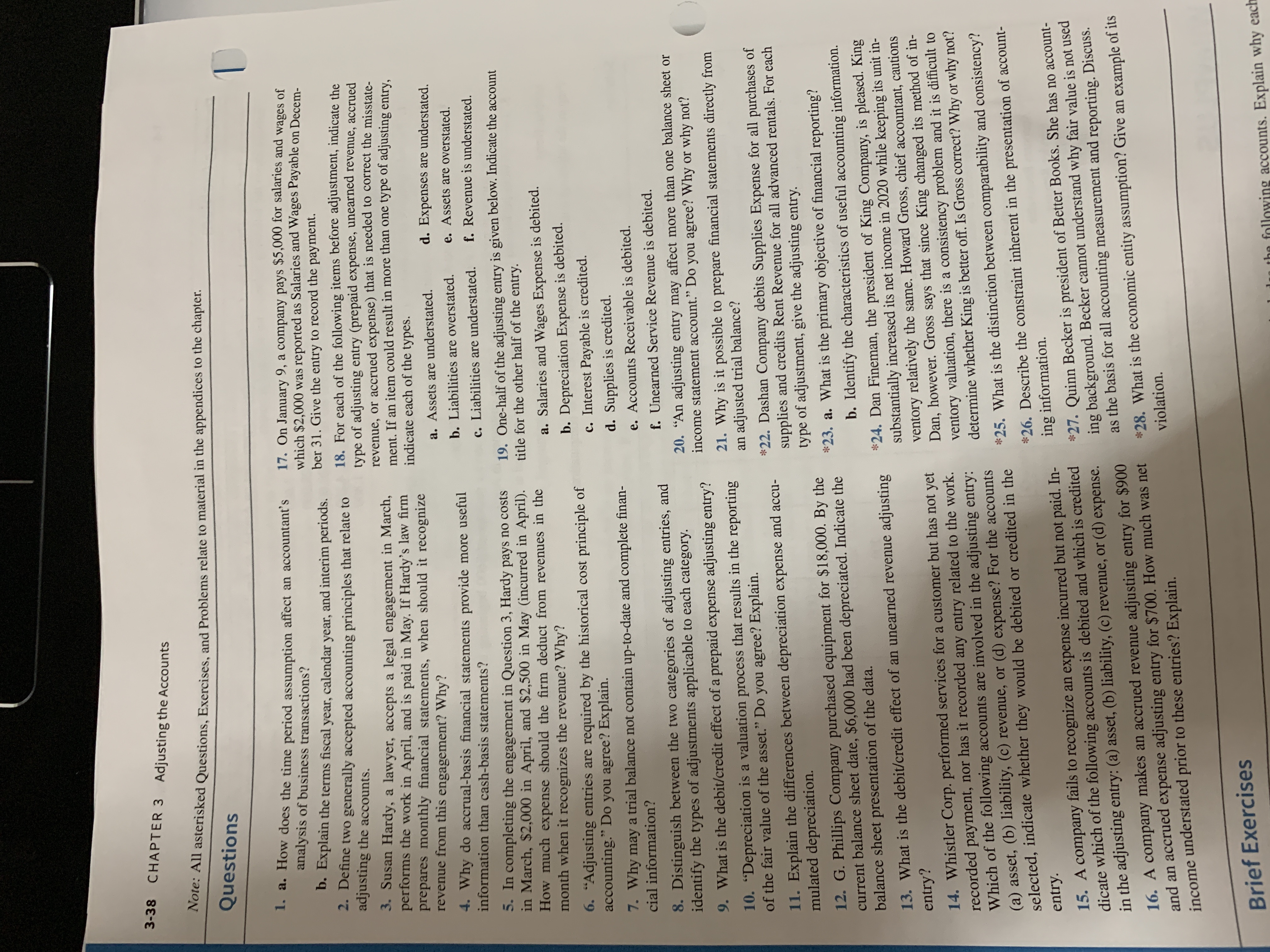  3 - 38 CHAPTER 3 Adjusting the Accounts Note : All