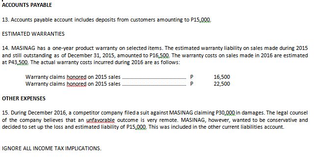 COMPANY, a trading company, for the year ended December 31, 2016. The