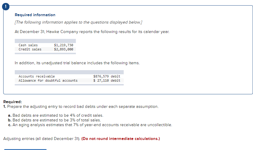 So I am doing a journal entry worksheet and I'm having issue