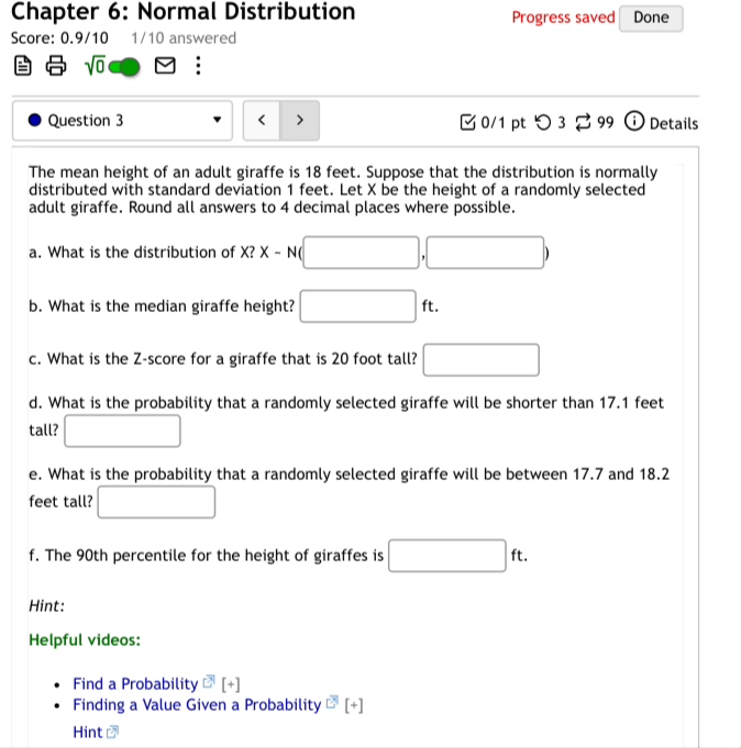 . Question 3 0/1 pt ) 3 99 0 Details The mean