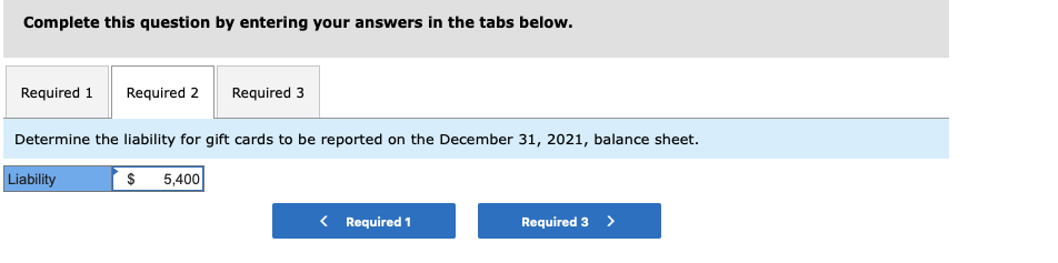 totaling $8,200, mostly as Christmas presents. They are redeemable for meals within