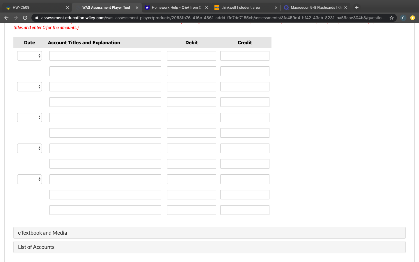 from Or x thinkwell | student area X Macroeconshcards | Q X