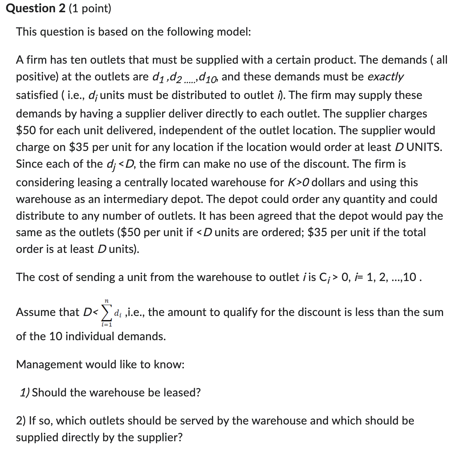and calculations. Need explanations. Will rate helpful. Question 2 (1 point) This