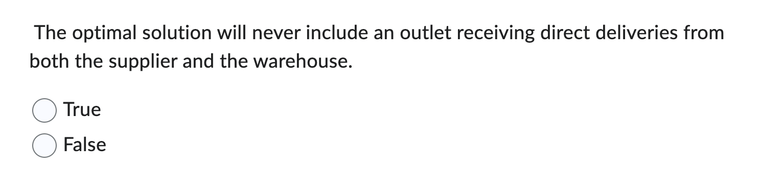 exactly satisfied ( i.e., diunits must be distributed to outlet 1). The