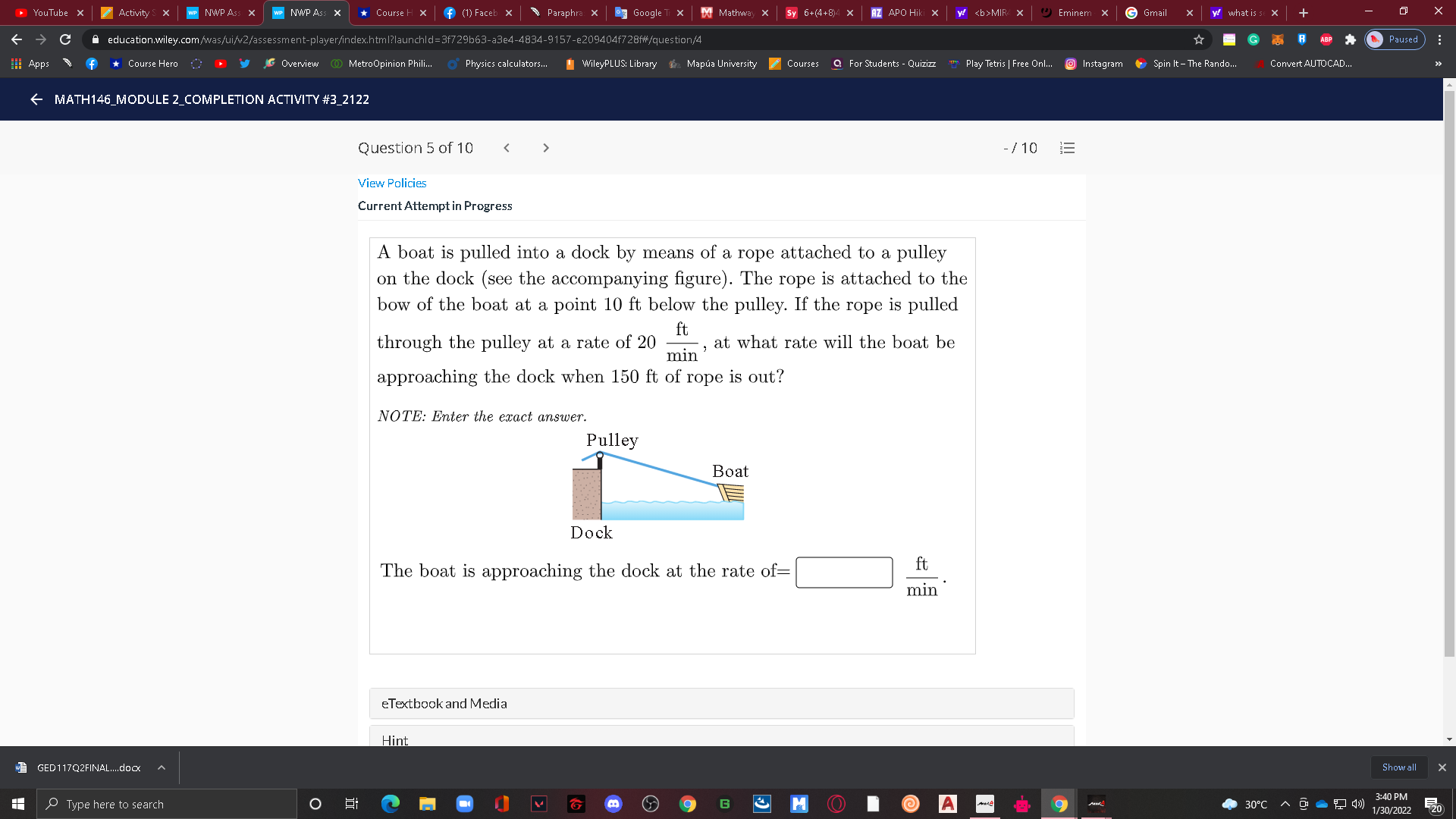 MetroOpinion Phili... ' Physics calculators... WileyPLUS: Library :2 Mapua University Courses Q