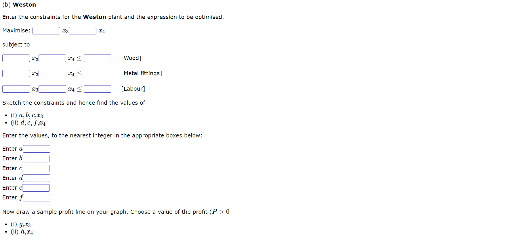 located at Easton and Weston. The Easton plant produce tables and chairs