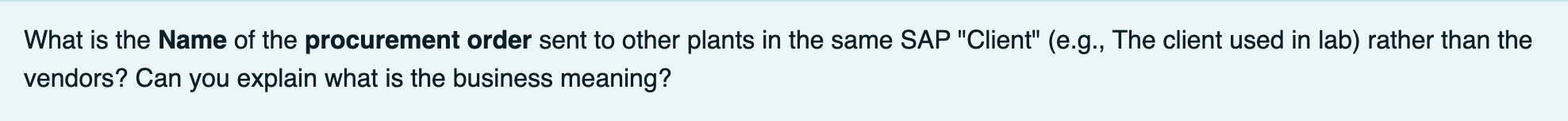 module is only for internal stakeholders? What is the Name of the