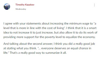 support an increase in the state or federal minimum wage? If yes,