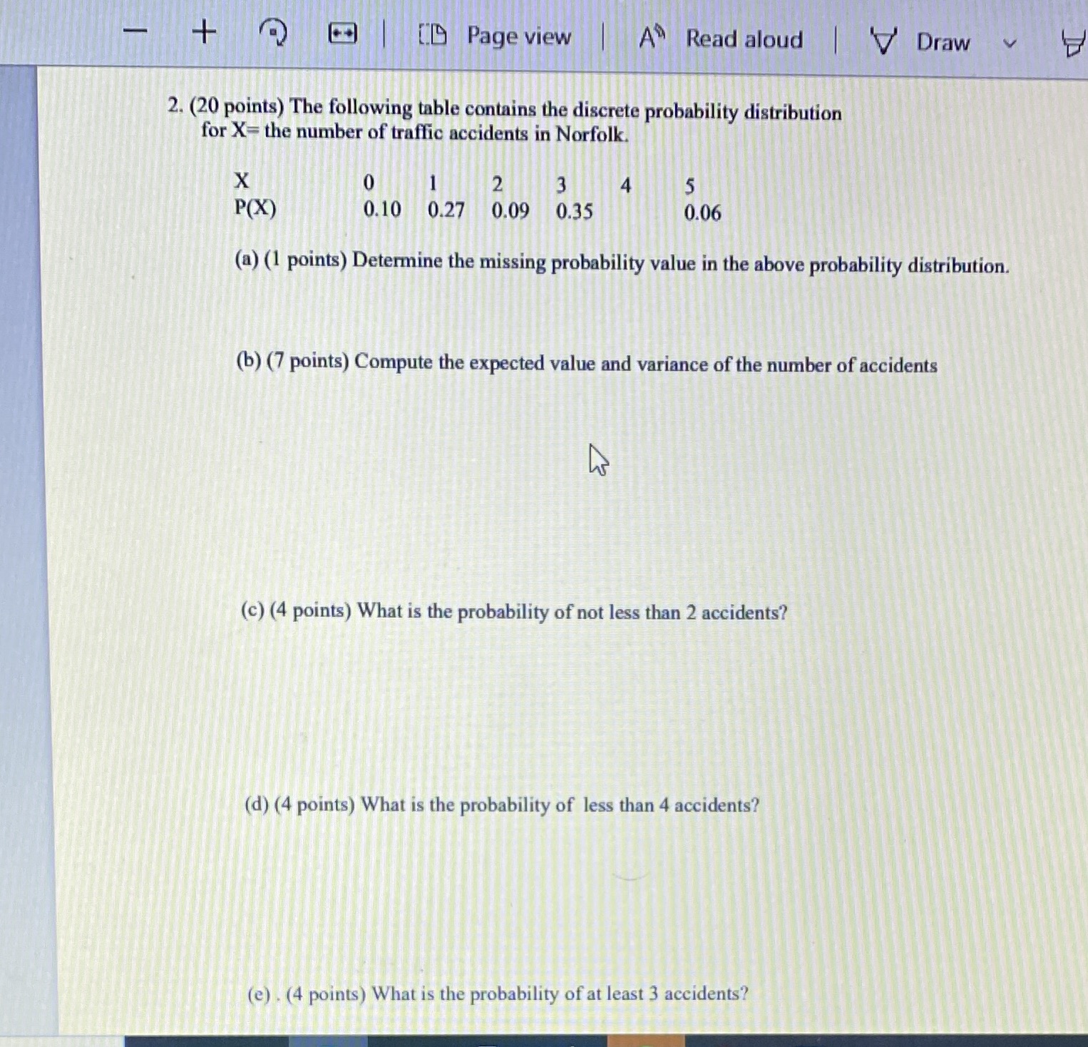  + [ Page view A Read aloud | V Draw 2.