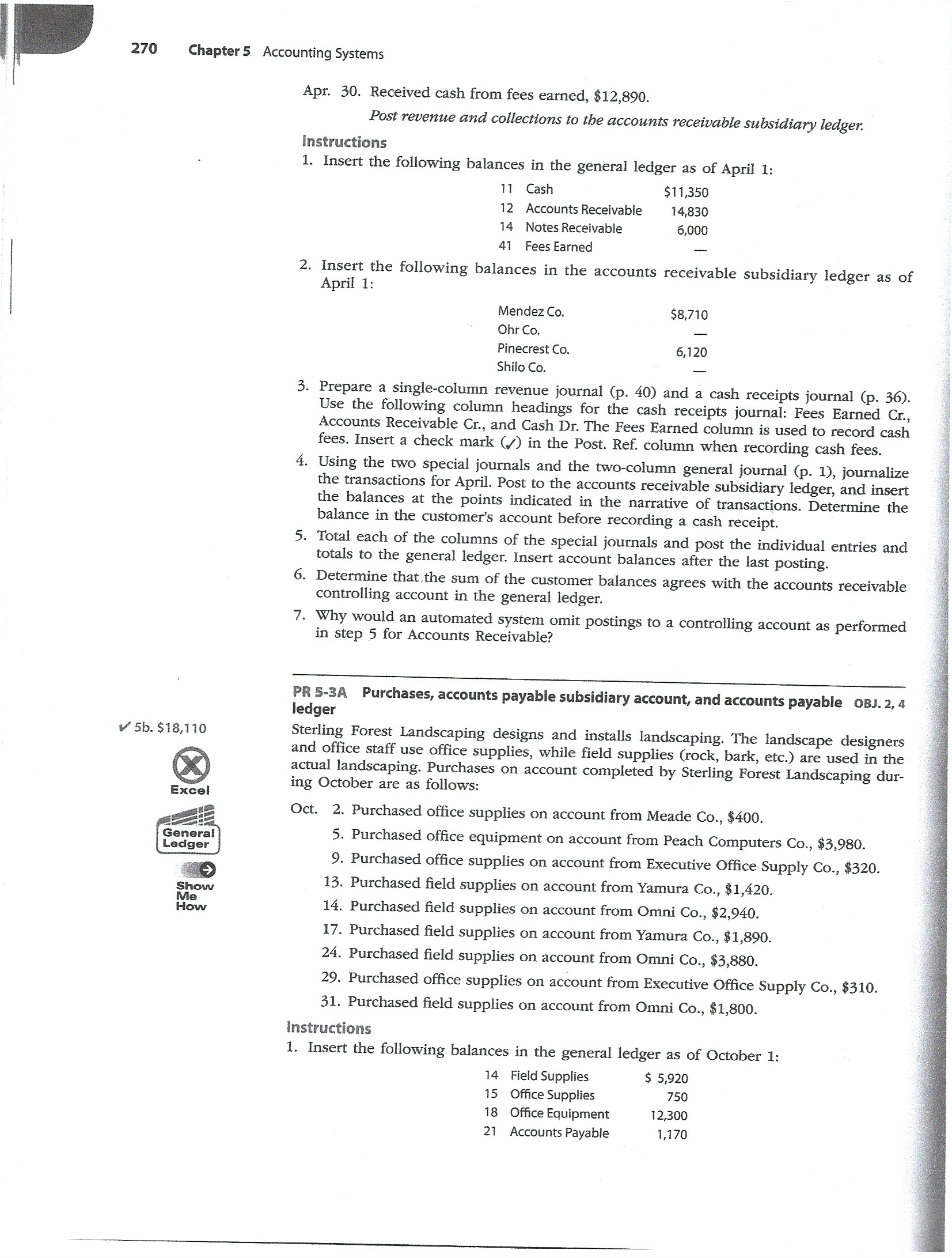 the ability to help me? Chapter 5 Accounting Systems 269 Problems: Series