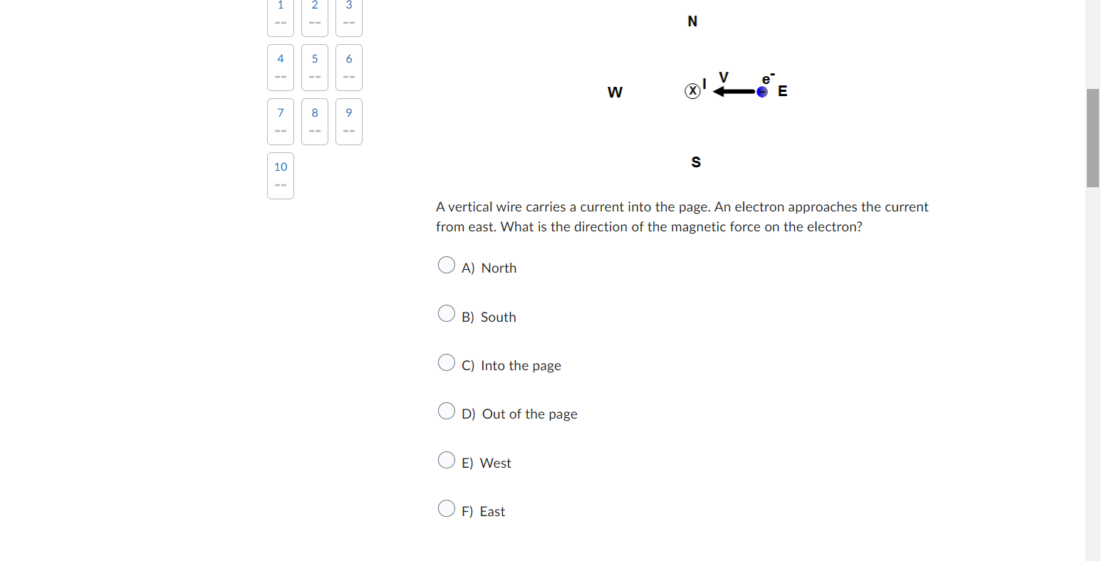 sphere is O A) into the page O B) toward Plate II
