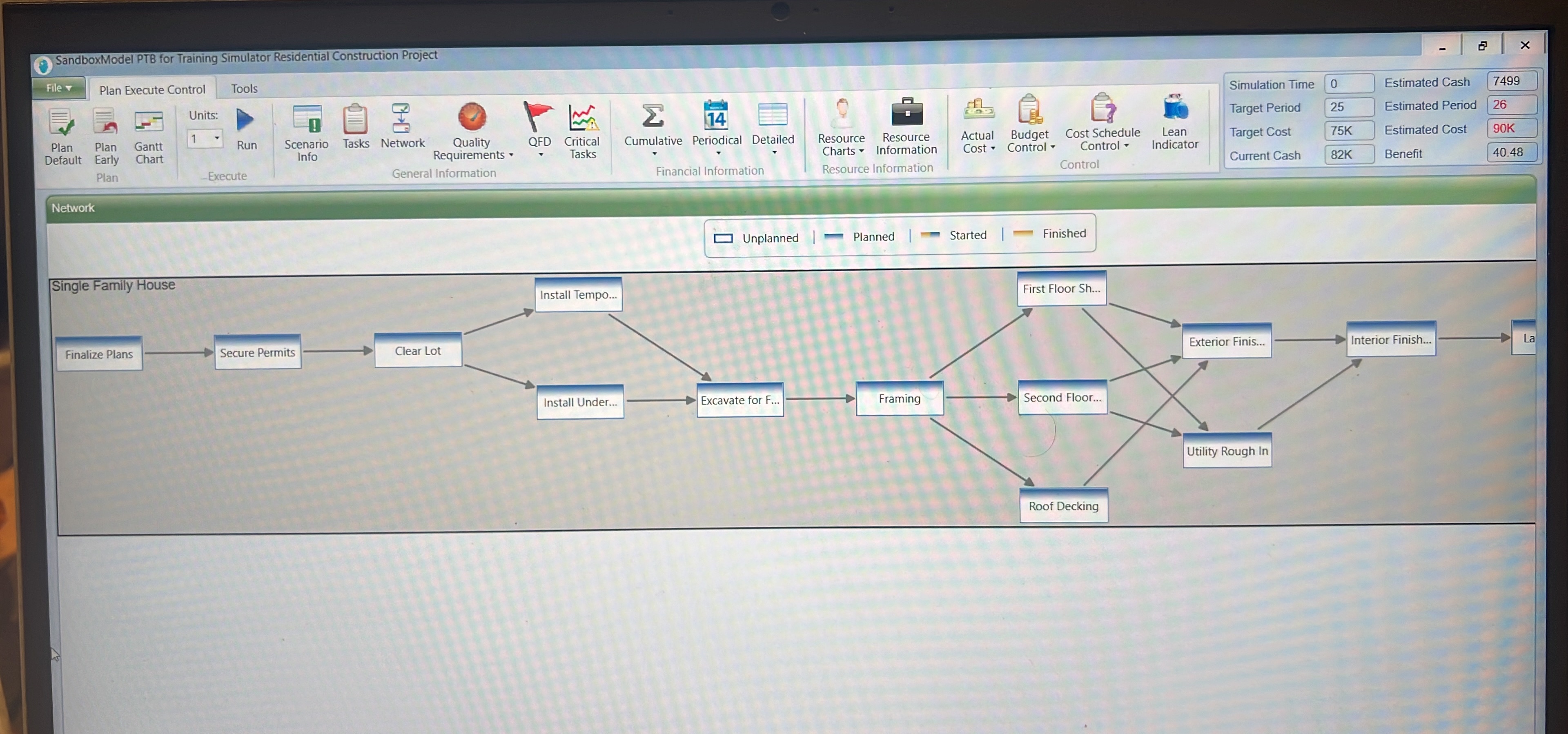  SandboxModel PTB for Training Simulator Residential Construction Project X File Plan