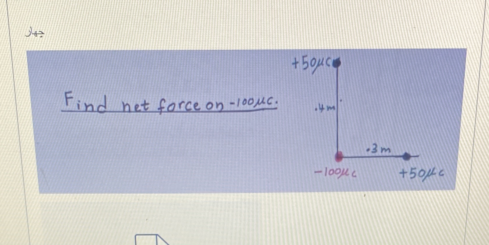Find the net force (include magnitude and direction) on -100 C. +